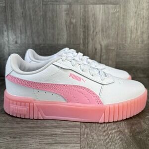 Puma Cali Star Sneakers Kids 3.5C White Pink New Platform Low Top 399172-01